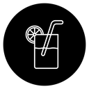 Lemonade Drink Black Filled icon