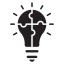 Light bulb puzzle icon