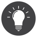 Light Bulb Radiating Rays icon