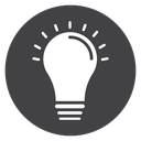 Lightbulb Black Filled icon
