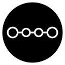 Linear molecular structure icon