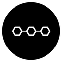 Linear molecular structure icon