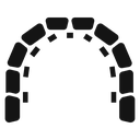 Lingual braces Black Filled icon