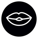 Lips Black Filled icon