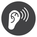 Listening Black Filled icon