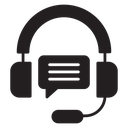 Live chat Black Filled icon