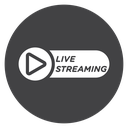 Live Streaming Black Filled icon