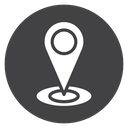 Location Pin Map Black Filled icon