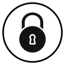 Lock Black Filled icon