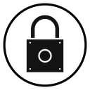 Lock closed Black Filled icon