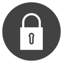 Lock Black Filled icon