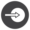 Log In Black Filled icon