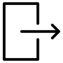 Log Out Door Arrow Black Filled icon