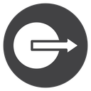 Log Out Black Filled icon