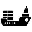 Logistic ship icon