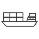 Logistic ship icon