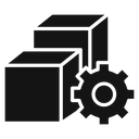 Logistics management Black Filled icon