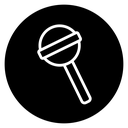 Lollipop Black Filled icon