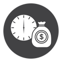 Long Term Investment Clock Bag Black Filled icon