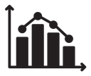 Loss bar chart icon