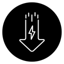 Low electricity consumption icon