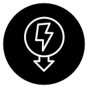 Low electricity consumption icon