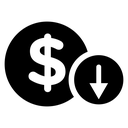 Lower Cost Dollar Arrow icon