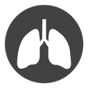 Lung Black Filled icon