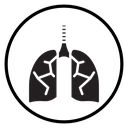 Lungs Black Filled icon