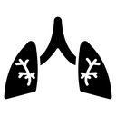Lungs Bronchial Branches Black Filled icon