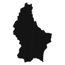 Luxembourg country map icon