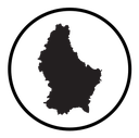 Luxembourg country map icon