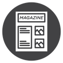 Magazine Article Page Black Filled icon