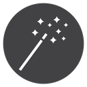 Magic Wand Black Filled icon