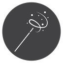Magic Wand Swirl Black Filled icon