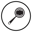 Magnifying glass Black Filled icon