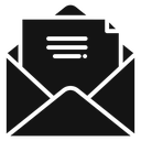 Mail message Black Filled icon