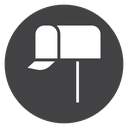 Mailbox Black Filled icon