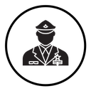 Male chief officer icon