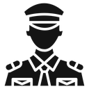 Male chief officer icon