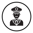 Male chief officer icon