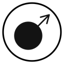 Male Symbol Black Filled icon