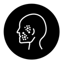 Man acne on face icon