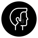 Man acne on face icon