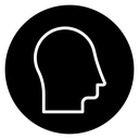 Man acne on face icon
