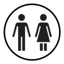 Man and woman toilet sign icon