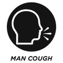 Man coughs icon