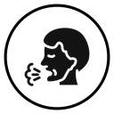 Man coughs icon