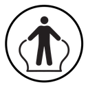 Man jumping with skipping rope icon