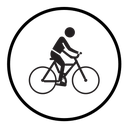 Man on bicycle icon